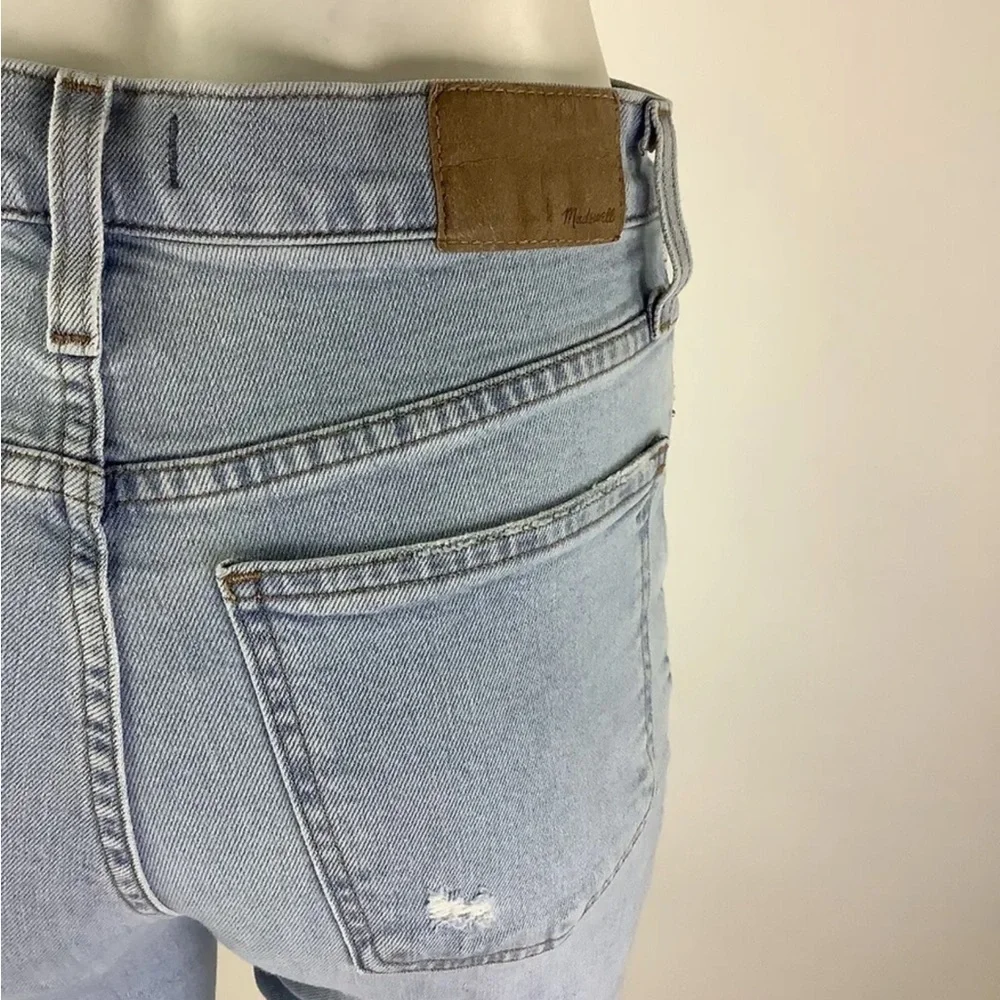 Madewell Sz 26 The Perfect Vintage Straight Jeans In Light Wash Blue Cotton